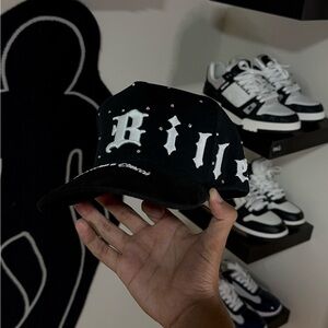 Stylish Black Cap with White Lettering